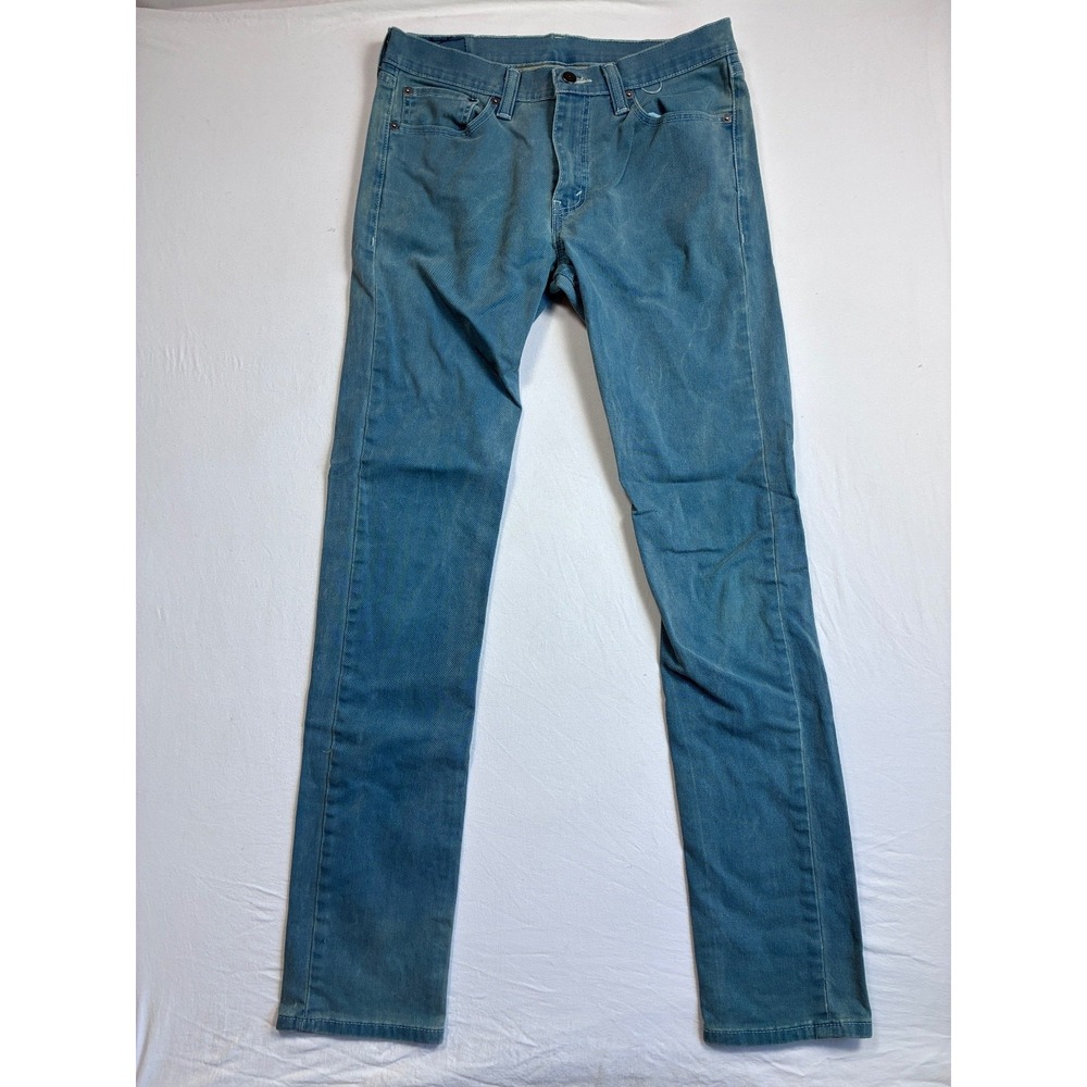 Levi's 510 Men's Slim Jeans Blue Denim 32x34 Stretch 5 Pocket Turqoise Skinny